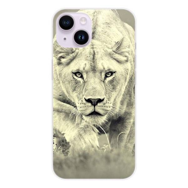 Siliconefodral - Kompatibel med Apple iPhone 14 - lejon design Transparent