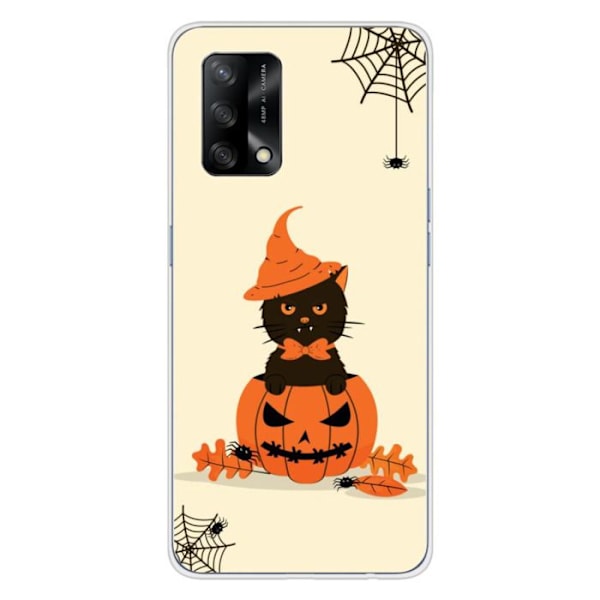 Siliconöverdrag med tryck - 1001 skal - Oppo A74 4G - Flerfärgad - Challoween-mönster - Optimal skydd Flerfärgad