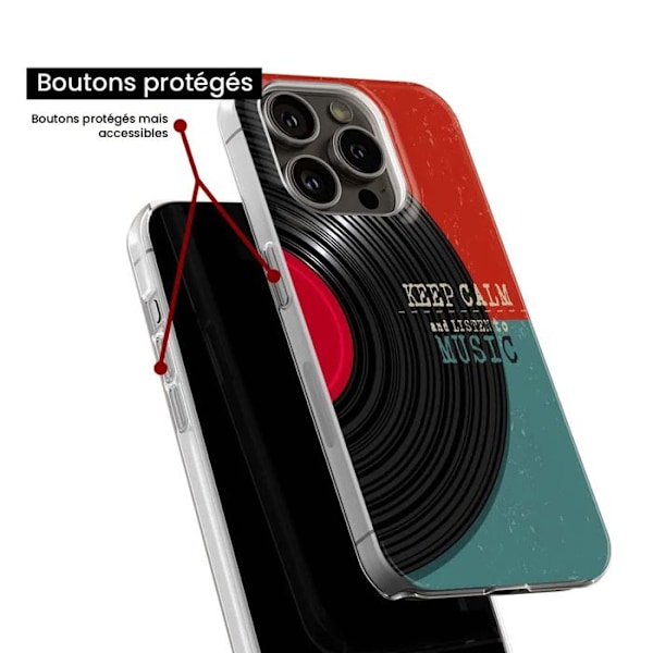 Siliconefodral med tryck - 1001 fodral - Apple iPhone 12 Pro - Transparent - Flerfärgad - Halvstyv Transparent