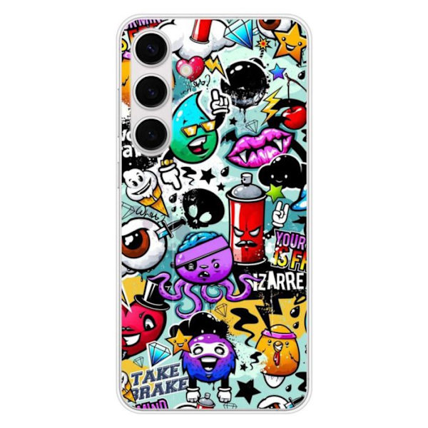 Siliconfodral - Kompatibel med Samsung Galaxy S24 FE - graffiti design 2 Transparent