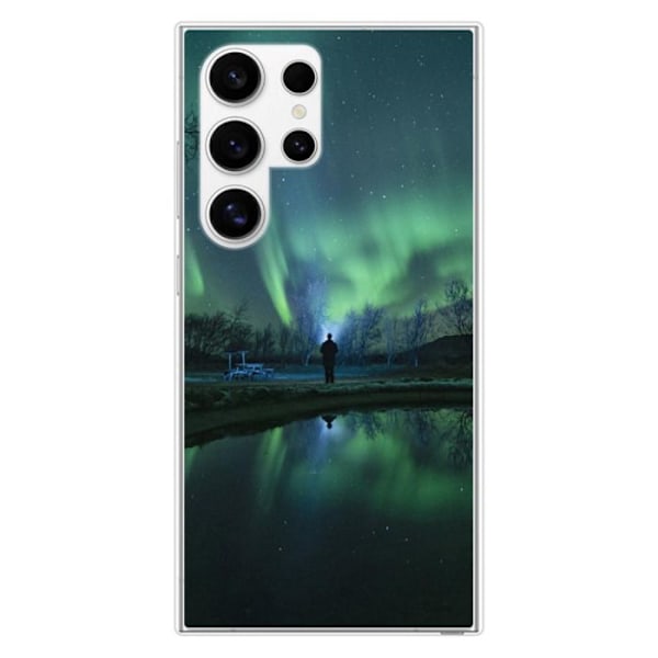Silikonskal - Kompatibel med Samsung Galaxy S24 Ultra - design av norrsken Transparent