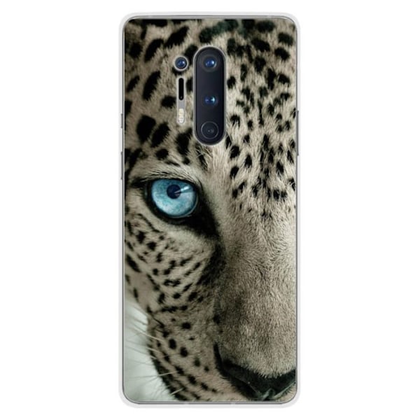 Silicon-skal med tryck - 1001 skal - OnePlus 8 Pro - Leopardöga - Optimal skydd - TPU Gel Transparent