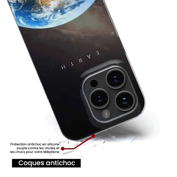 Siliconfodral med tryck - 1001 Fodral - Samsung Galaxy A05 - Flexibel - Optimal Skydd - Motif Jord Transparent
