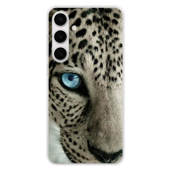 Silikonskal - Kompatibel med Samsung Galaxy S24 FE - leopardögon design Transparent