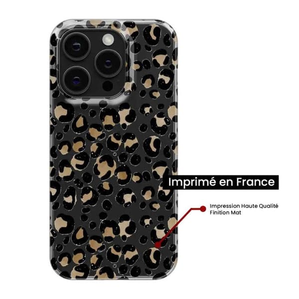 Silikonskal - Kompatibel med Apple iPhone 15 - leoparddesign Transparent