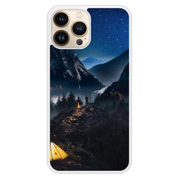 Silkonskal med förstärkt tryck kompatibel med Apple iPhone 13 Pro Max Endast i Berg. Transparent