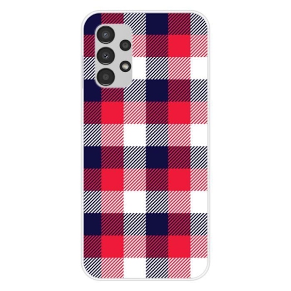 Tryckt silikonfodral som är kompatibelt med Samsung Galaxy A13 4G Tartan Tricolor