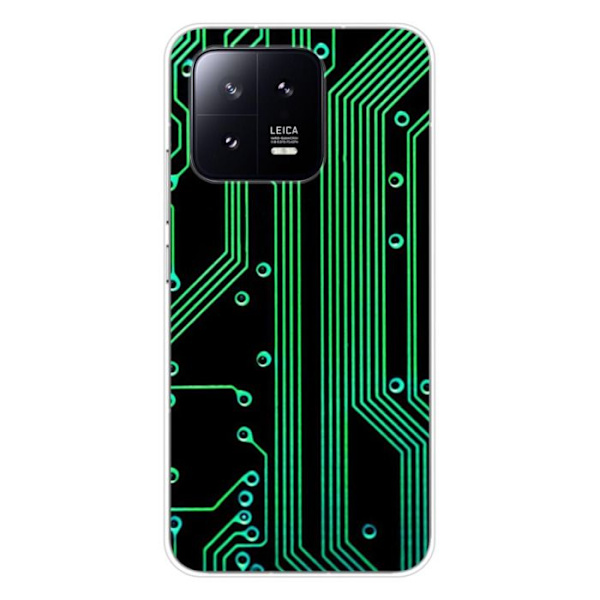 Siliconefodral - Kompatibel med Xiaomi 13 - design med kretsstruktur för nördar Transparent