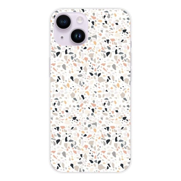 Siliconfodral - Kompatibel med Apple iPhone 15 - terrazzo design i färg Transparent