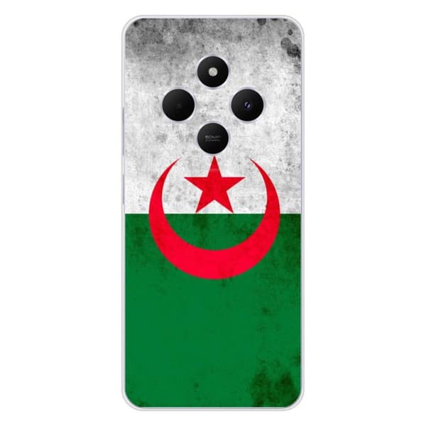 Siliconfoder med tryck - 1001 Fodral - Xiaomi Redmi 14C 4G - Algeriets flagga - Mjuk - Optimal skydd Transparent