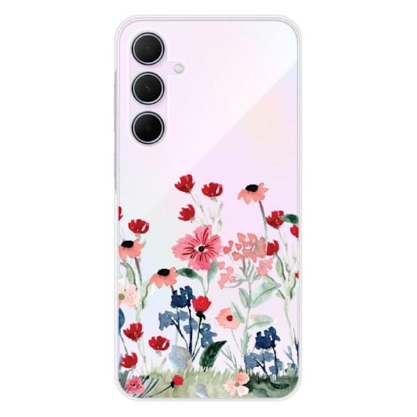 Silicone Fodral Med Tryck - 1001 Fodral - Galaxy A55 5G - Mönster Vår i Blom - Optimal Skydd - Mjuk Transparent