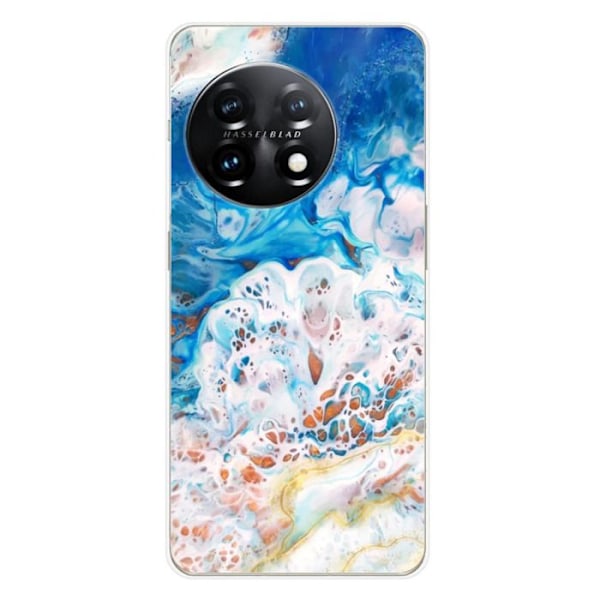 Tryckt silikonfodral kompatibelt OnePlus 11 5G Ocean Marble Transparent