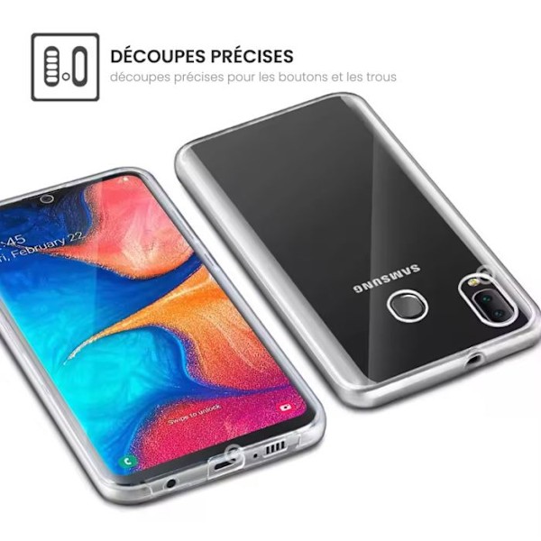 Heltäckande 360 - Samsung - Galaxy A15 - Transparent - Halvstyv - Stötskydd Transparent