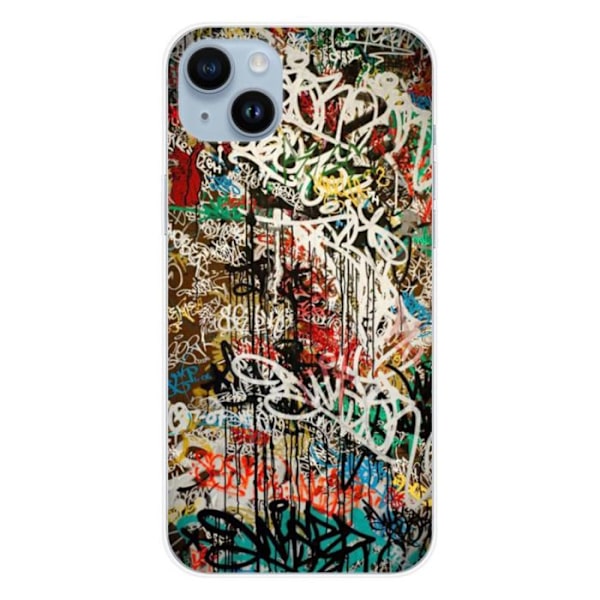 Silicone-skal - Kompatibel med Apple iPhone 14 Plus - graffiti design 1 Transparent