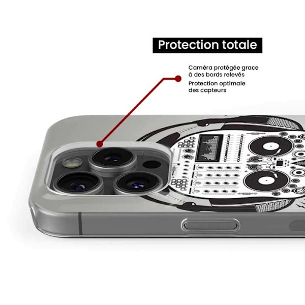 Siliconefodral Tryckt - 1001 Fodral - Xiaomi Redmi 14C 4G - Mönster Skalle Musik - Optimal Skydd - Flexibel Transparent