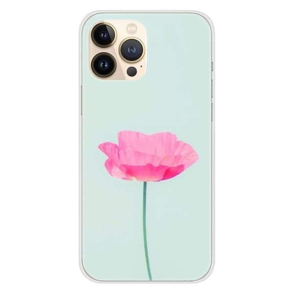 Tryckt silikonfodral som är kompatibelt med iPhone 13 Pro Max Rose Flower