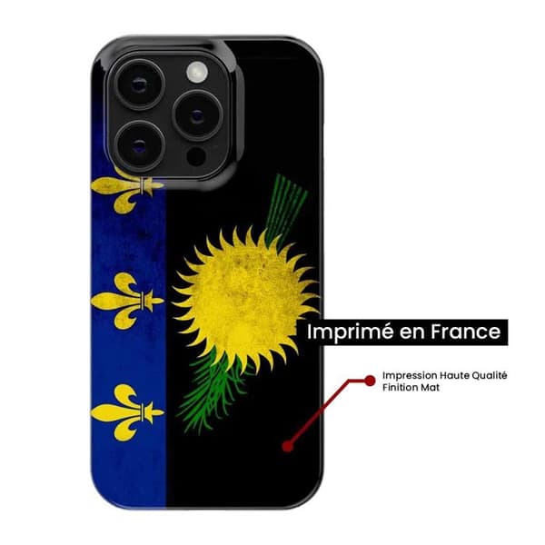Silikonskal - Kompatibel med Apple iPhone 16 Plus - design Guadeloupe flagga Transparent