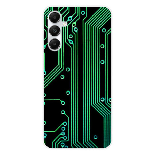 Silikonskal - Kompatibel med Samsung Galaxy A25 - design med kretsmönster geek Transparent