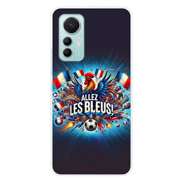 Silikonskal - Kompatibel med Xiaomi Mi 12 Lite - design allez les bleus Transparent