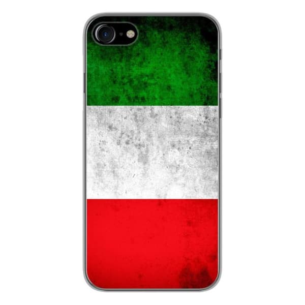 Siliconfodral kompatibelt med iPhone 8 - Italiens flagga Transparent