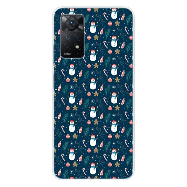 Tryckt silikonfodral kompatibelt Xiaomi Redmi Note 11 Pro Redmi Note 12 Pro 4G INGEN Snowman Transparent