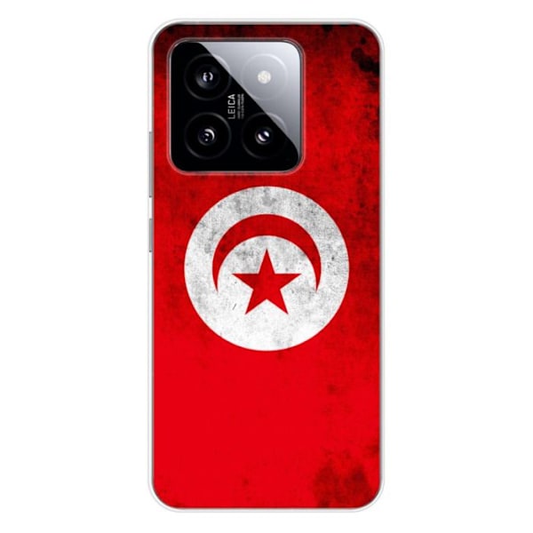 Siliconfodral - Kompatibel med Xiaomi 14 Pro - design med Tunisien flagga Transparent