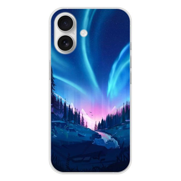 Silicone-skal - Kompatibel med Apple iPhone 16 - design fallen av natten Transparent
