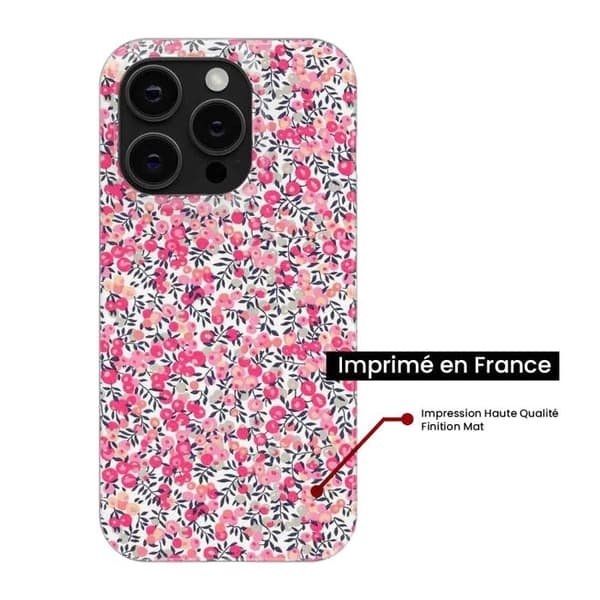 Silicone skal - Kompatibel med Apple iPhone 14 Plus - design liberty wiltshire rose Transparent
