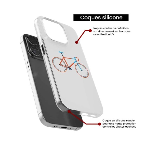 Tryckt silikonfodral som är kompatibelt med Samsung Galaxy A3 2017 Bike color Hipster Transparent