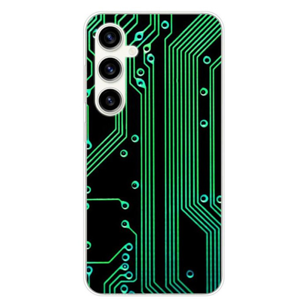 Silicone-fodral - Kompatibel med Samsung Galaxy S23 FE - design med geek-kretsytor Transparent