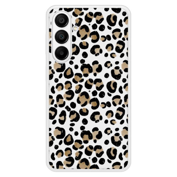 Coque i förstärkt silikon med tryck kompatibel med Samsung Galaxy A15 Leopard Transparent
