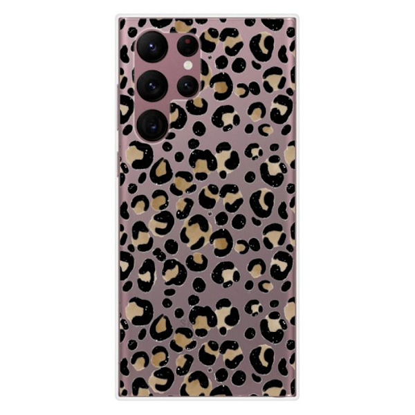 Silikonskal - Kompatibel med Samsung Galaxy S22 Ultra - leoparddesign Transparent
