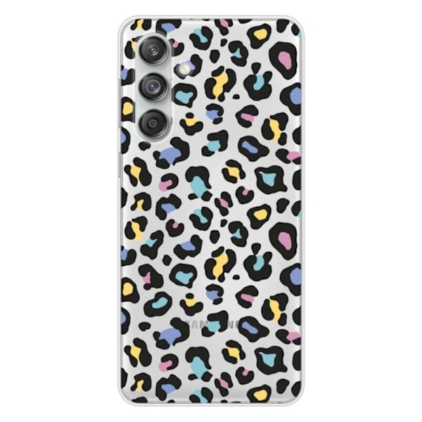 Siliconfodral - Kompatibel med Samsung Galaxy M55 5G - leopardfärgad design Transparent