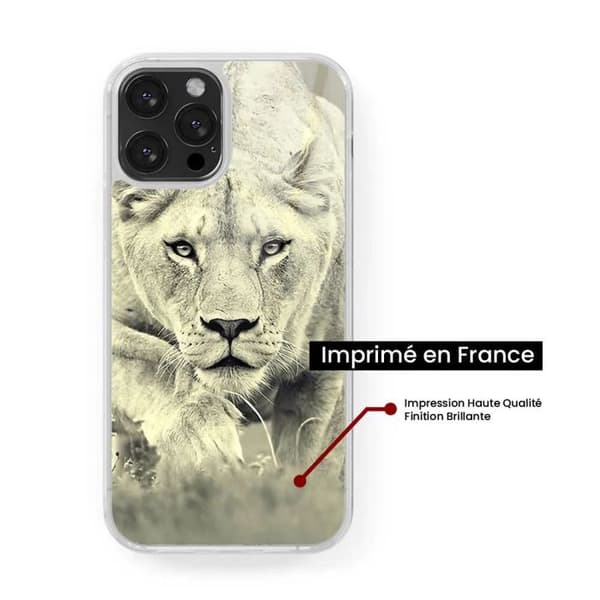 Förstärkt tryckt silikonfodral kompatibelt med Apple iPhone 14 Pro Max Leona Transparent