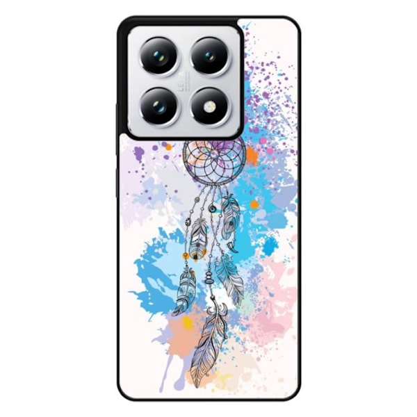 Silikonskal med förstärkning, tryckt, kompatibel med Xiaomi 14T 4G Dreamcatcher Color Transparent