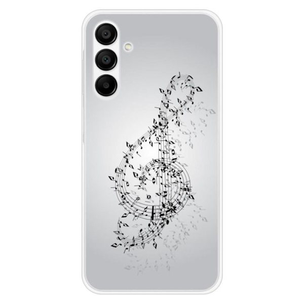 Siliconefutteral - Kompatibel med Samsung Galaxy A15 - design vals av noter Transparent