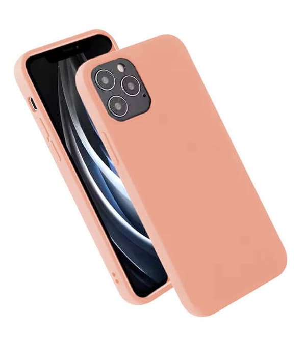 Pale rosa silikonfodral - Kompatibel med Apple iPhone 15 Plus ljusrosa