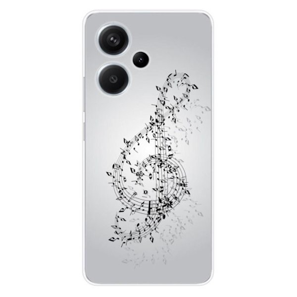 Siliconfodral - Kompatibel med Xiaomi Redmi Note 13 Pro Plus 5G - design vals av noter Transparent