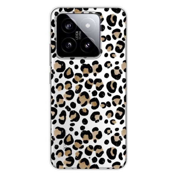 Silikonskal - Kompatibel med Xiaomi 14 Pro - leoparddesign Transparent