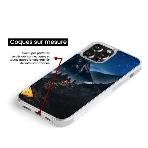 Siliconförstärkt tryckt fodral kompatibelt med Apple iPhone 16 Pro Max Endast i Berg. Transparent