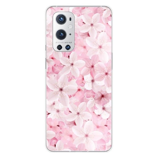 Siliconfodral med tryck - 1001 fodral - OnePlus 9 Pro 5G - Sakura-mönster - Optimal skydd - TPU Gel Transparent