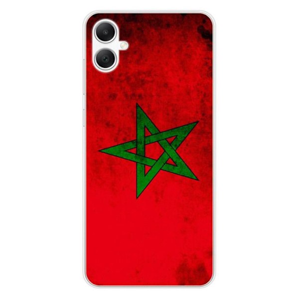 Tryckta silikonfodral - 1001 fodral - Samsung Galaxy A05 - Marockos flagga - Flexibel - Optimal skydd Transparent