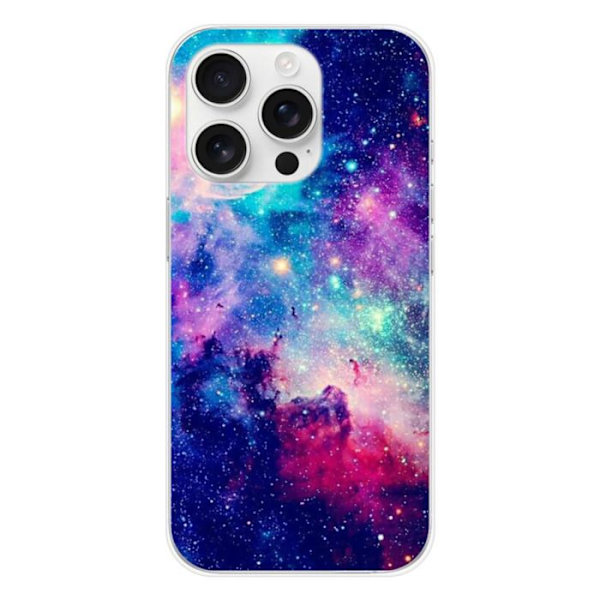 Silikonskal - Kompatibel med Apple iPhone 16 Pro - design galax blå Transparent