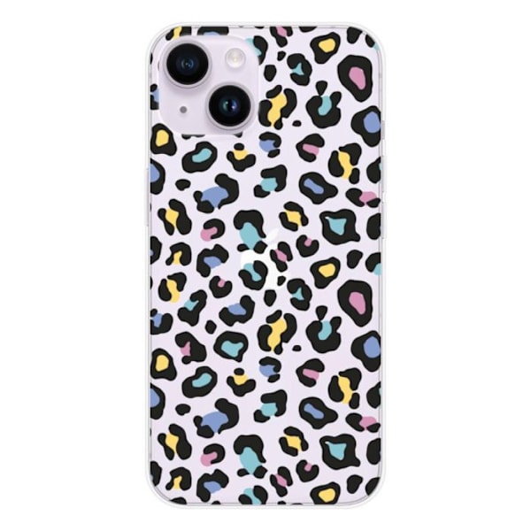 Siliconfodral - Kompatibel med Apple iPhone 14 - leopardfärgad design Transparent