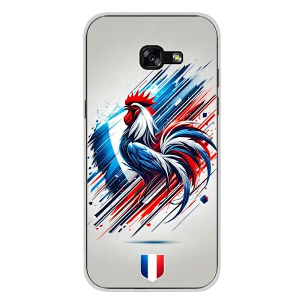 Tryckt silikonfodral som är kompatibelt med Samsung Galaxy A3 2017 French Rooster Transparent