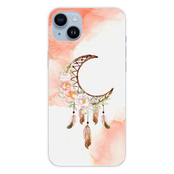 Siliconefodral - Kompatibel med Apple iPhone 15 Plus - design drömfångare måne Transparent