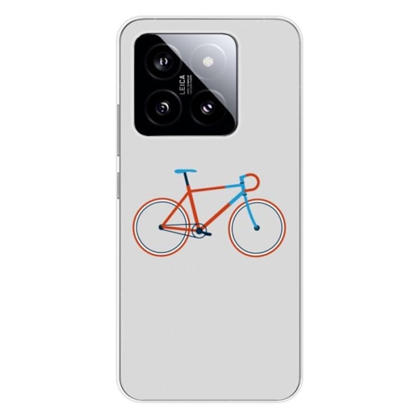 Siliconfodral - Kompatibel med Xiaomi 14 - design cykel färg hipster Transparent
