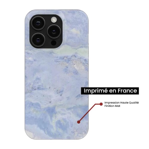 Tryckt silikonfodral som är kompatibelt med Google Pixel 9 Marble Blue Transparent