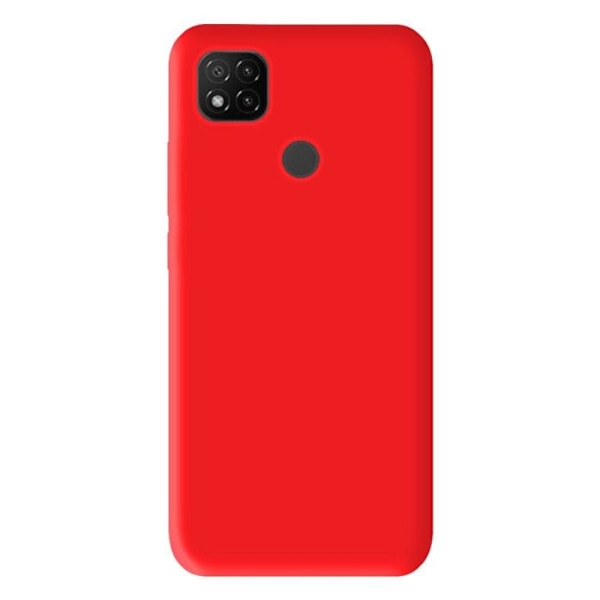 Vanligt mattrött silikonfodral som är kompatibelt med Xiaomi Redmi 9C Röd