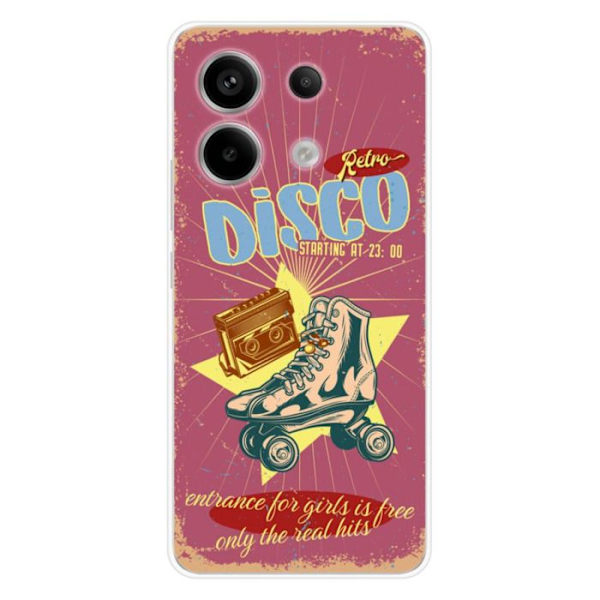 Siliconfodral - Kompatibel med Xiaomi Redmi Note 13 Pro 5G - retro disco design Transparent